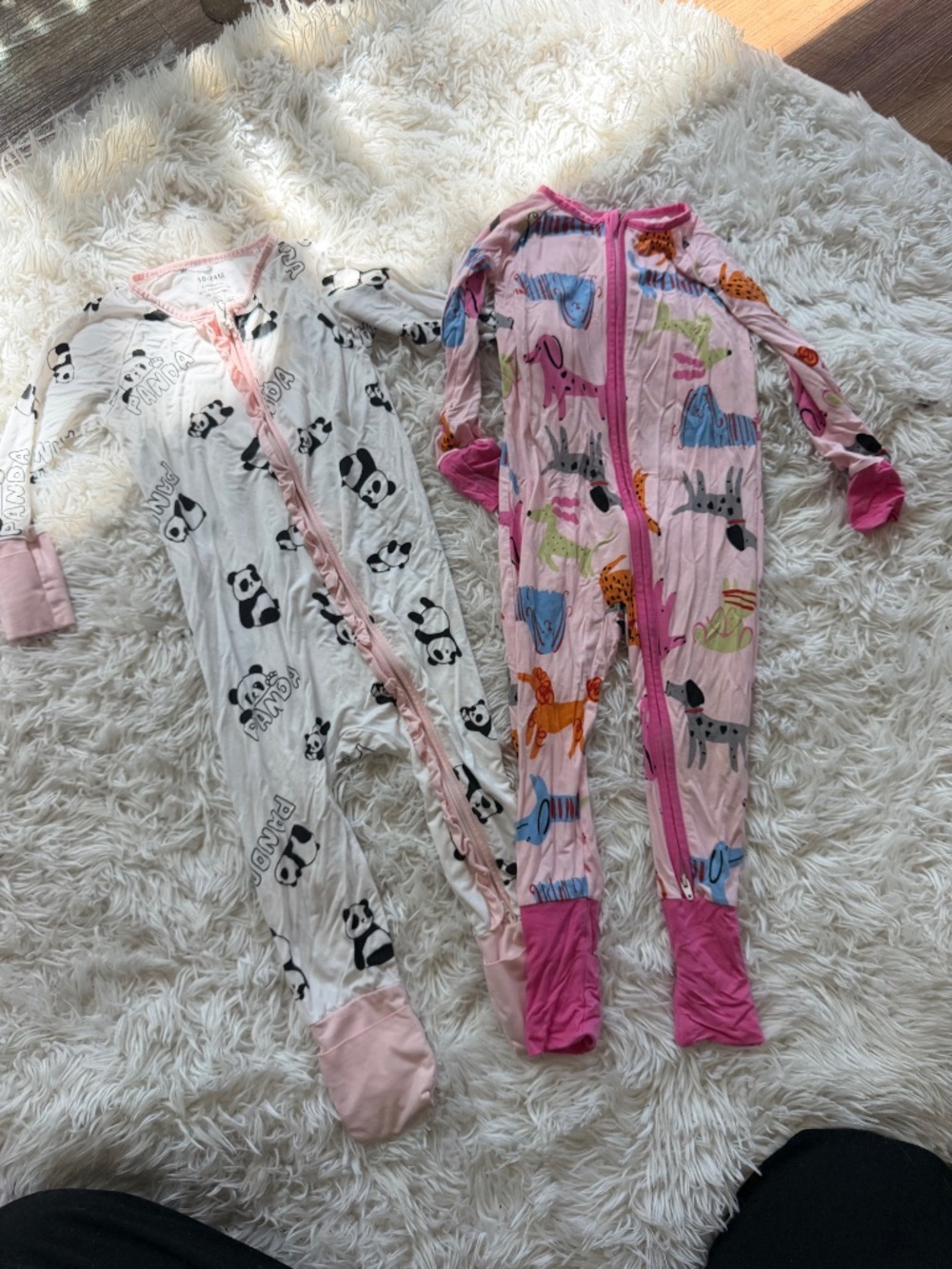 Soft and cozy one-piece Kids One-Piece animal print super cute Pajama Set - Pink